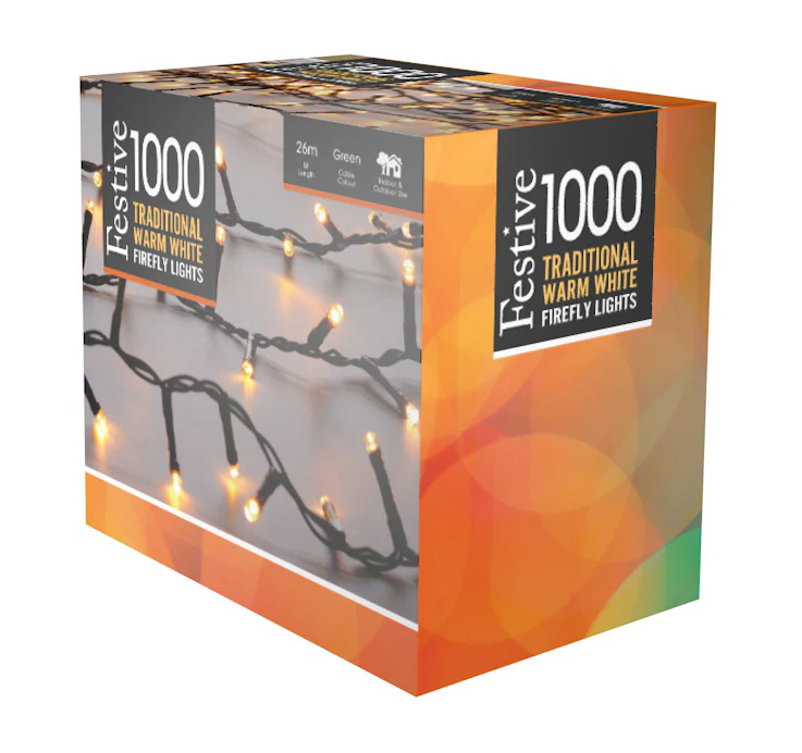 1000 Firefly Traditional Warm White Christmas Lights - Image 4